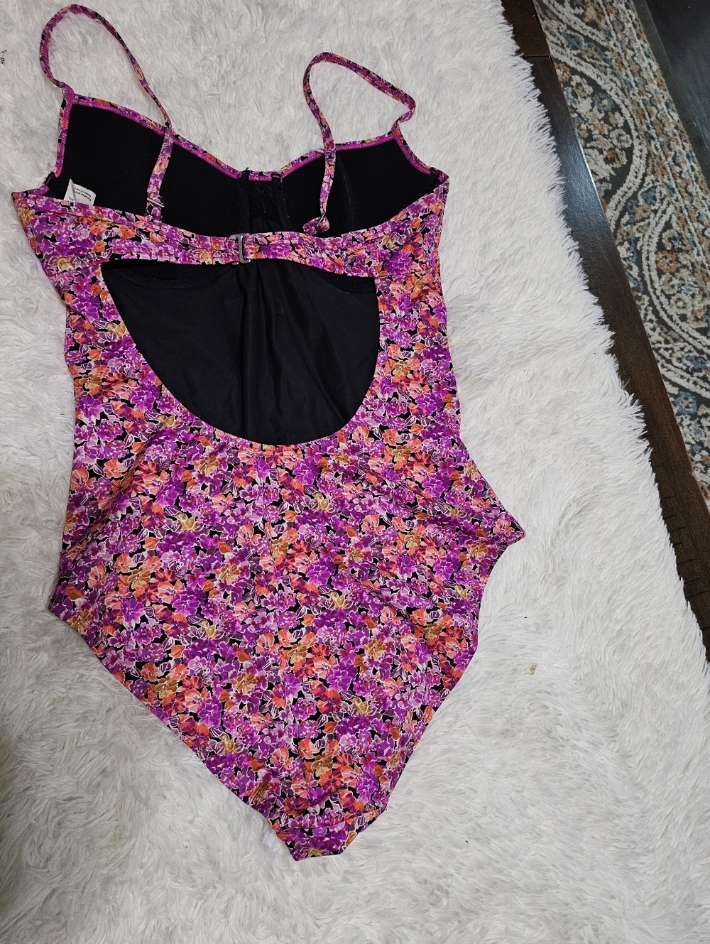 Watersun Purple Floral One-Piece Swimsuit - Picture 4 of 12